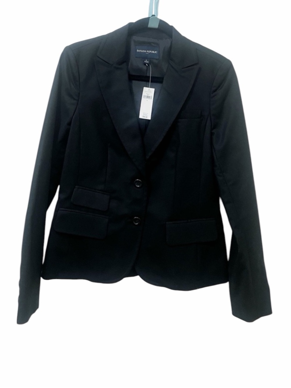 New Banana Republic Sleek Sculpted Blazer Black Women's Size Small - Picture 2 of 6